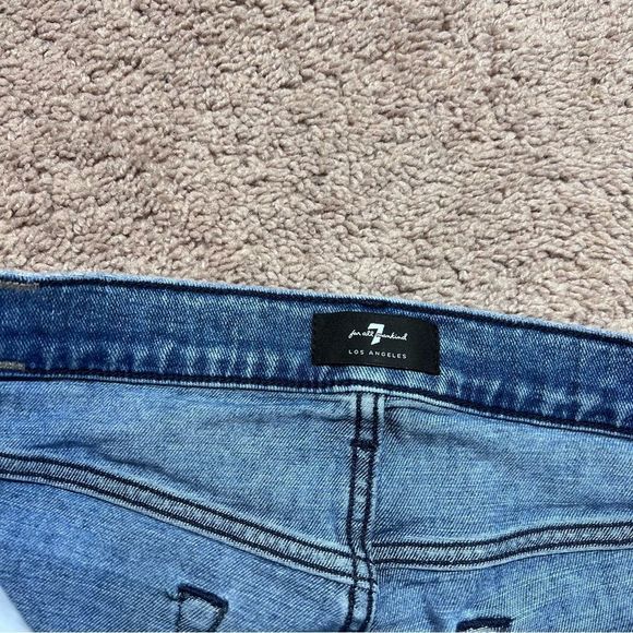 7 for all Mankind Jeans Size 30 Blue Denim Stretch Straight Leg - Picture 4 of 9